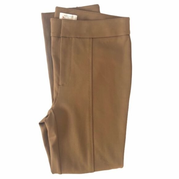 Anthropologie Essential Slim Knit Trousers-Brown Size 6 NWOT - Picture 6 of 7